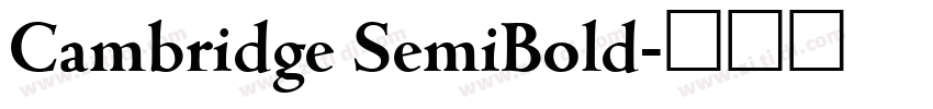 Cambridge SemiBold字体转换